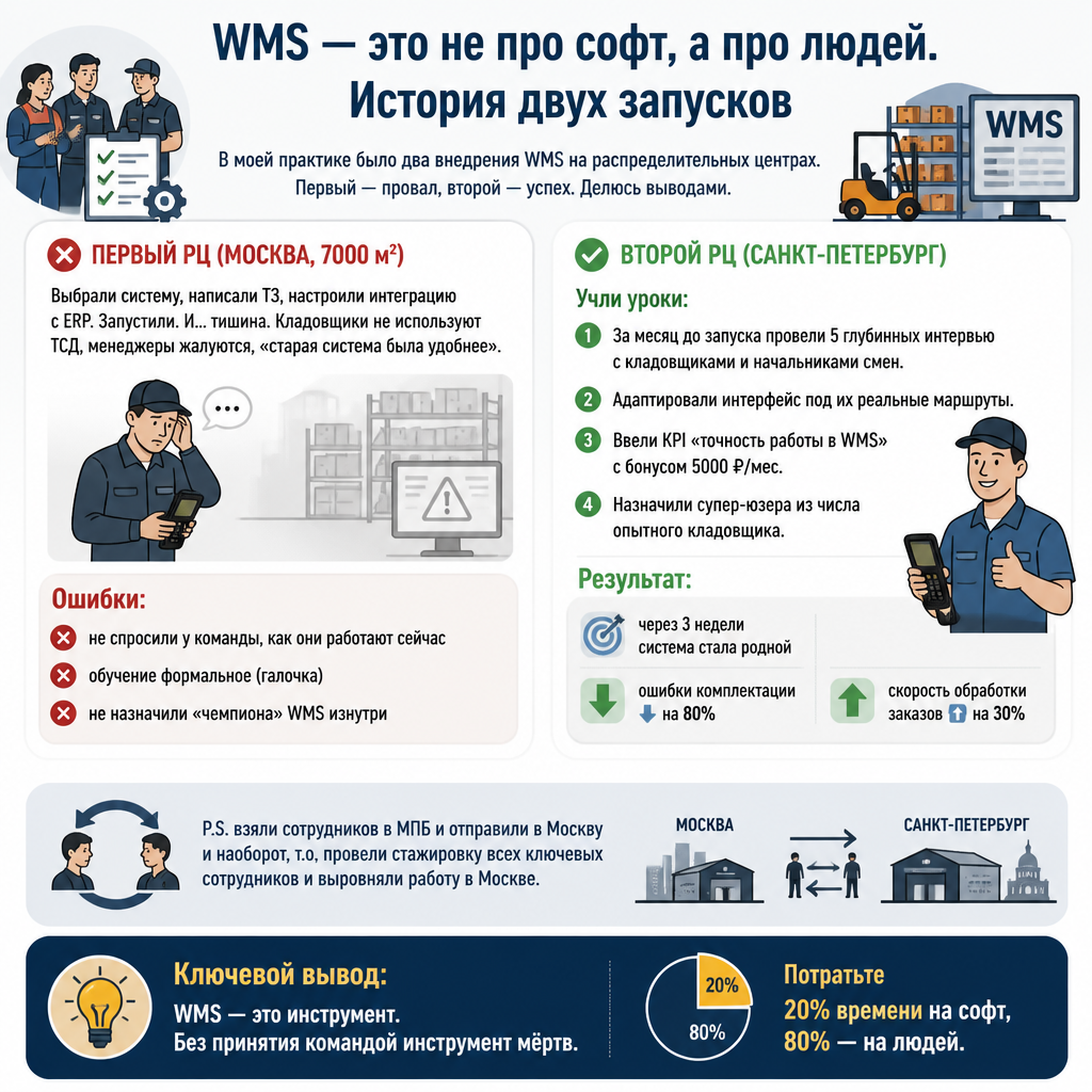 Внедрение WMS на двух РЦ